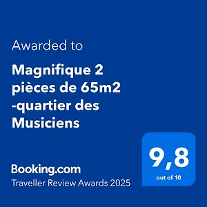 Magnifique 2 Pieces De 65m2 -quartier Des Musiciens Apartment